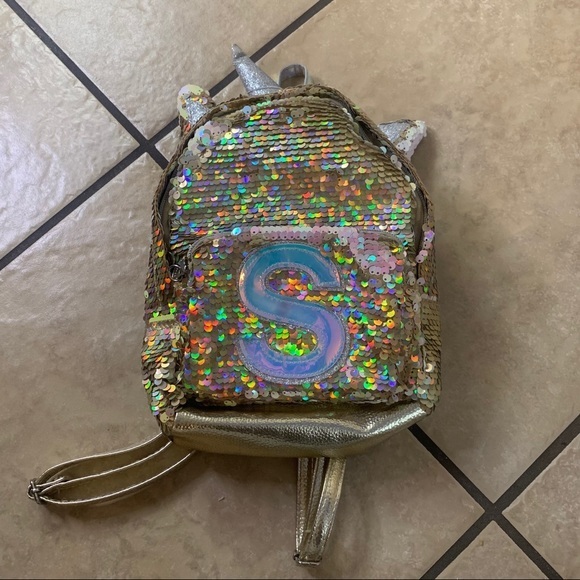 Mini Unicorn Backpack Initial “S”